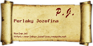 Perlaky Jozefina névjegykártya